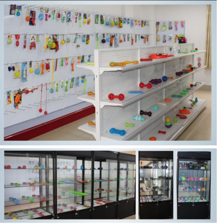 Show rooms of rubber pet toy