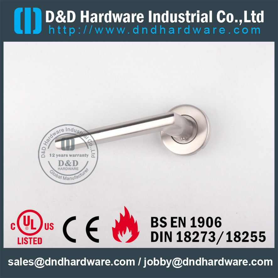 Alavanca de porta quente do desenhista da venda da categoria 316 no rosa para a porta comercial do metal -DDTH035