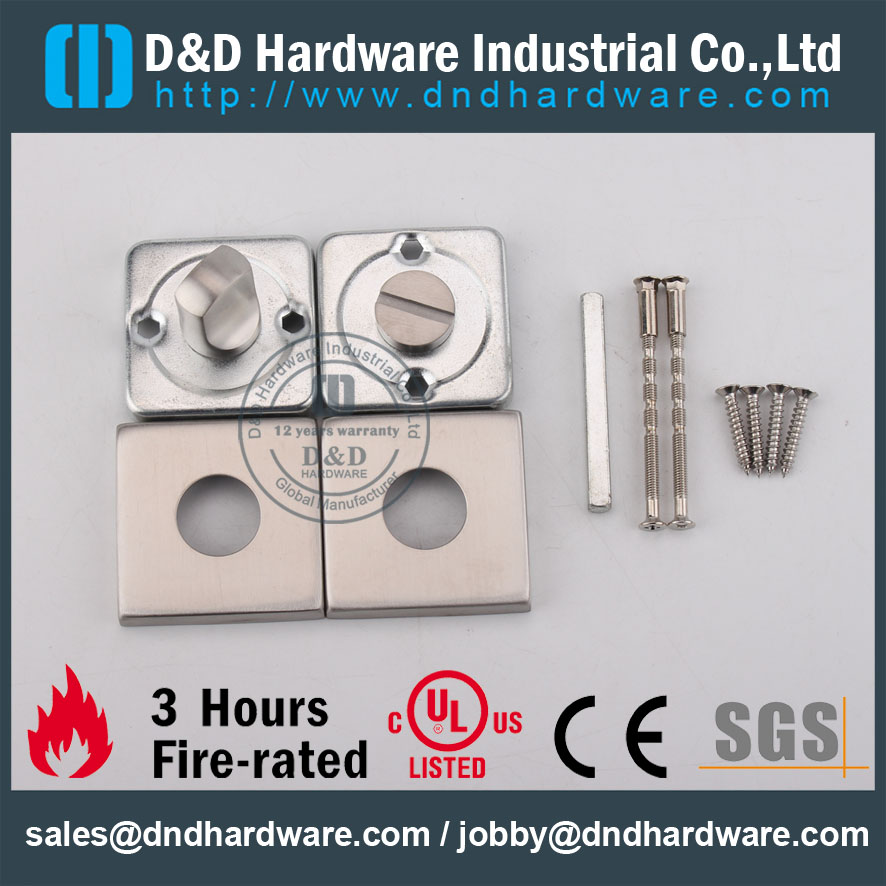 D & D Hardware-Square SS304 Fire Rated Thumb Vire com o indicador DDIK004