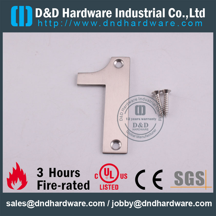 D & D Hardware-porta Ironmongery placa de sinal de número DDSP013