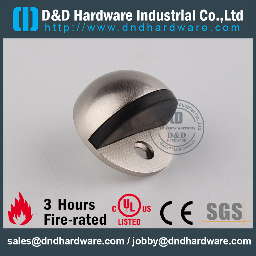 D&D Hardware-Zinc Alloy Euro Interior Door Stopper DDDDS004