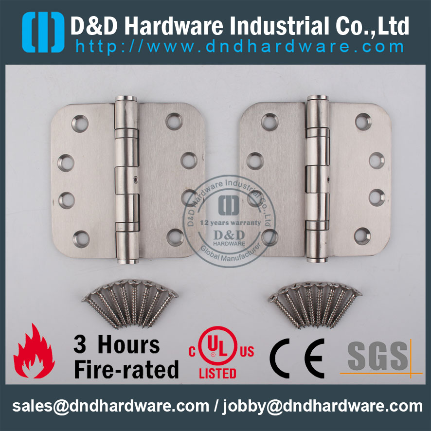 D & D Hardware-aço inoxidável 304 dobradiça de canto redondo
