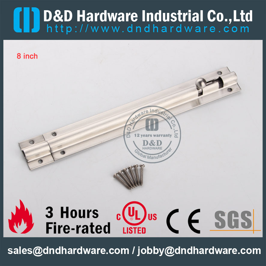 D & D Hardware-8 parafuso de porta de aço inoxidável interior moderno DDDB024