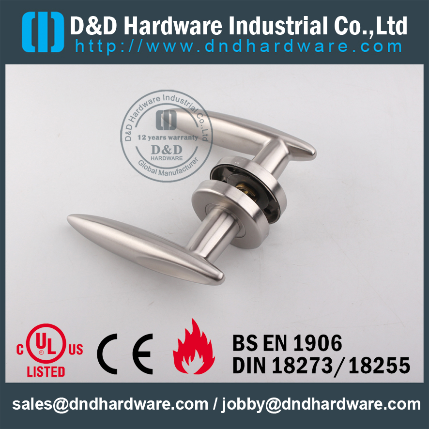 D & D Hardware-Fire Rated SS304 alavanca de alavanca sólida DDSH020