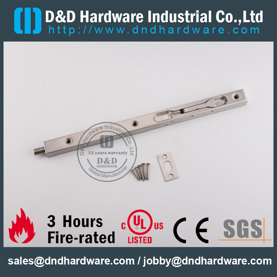 D & D Hardware-12 Polegada Ferragem de Construção SS304 Parafuso de Porta DDDB008