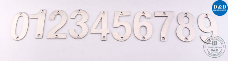 Grau 304 durável de alta qualidade placa de sinal de número de porta-D & D Hardware