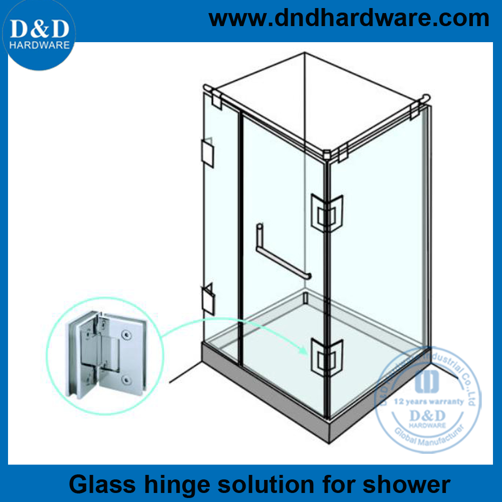 SS316玻璃对玻璃淋浴铰链-DDGH002