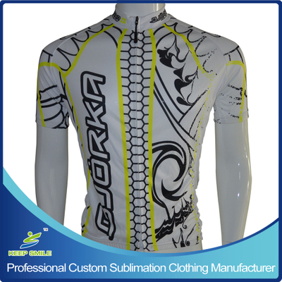 Custom Sublimation Cycling Jersey with Neon Yellow Color