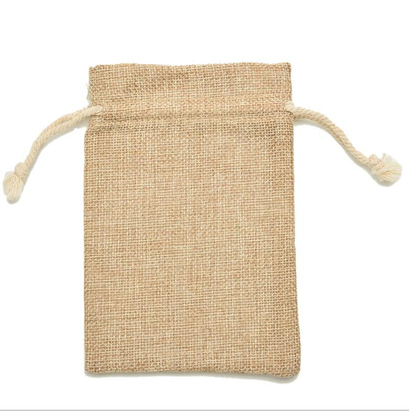 Wedding Mini Burlap Pouch Sack Drawstring Tie Bag