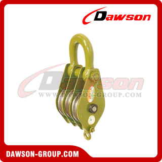 DSPB-F3 Hook(Chain Link) Series Closed Triple Wheels Pulley