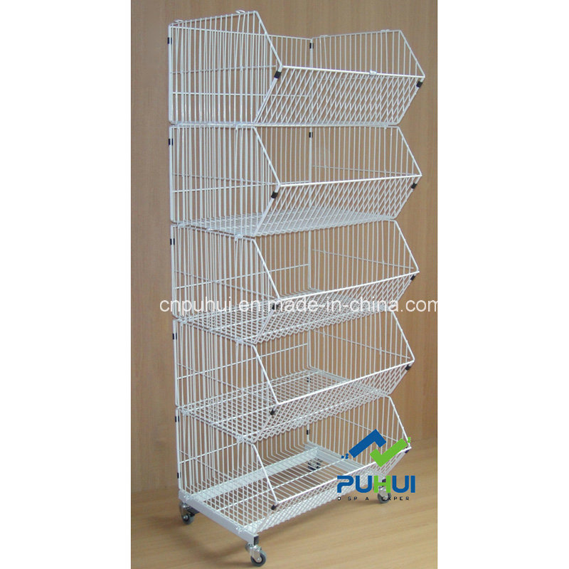 5 Layer Powder Coated Stacking Basket (PHY503)