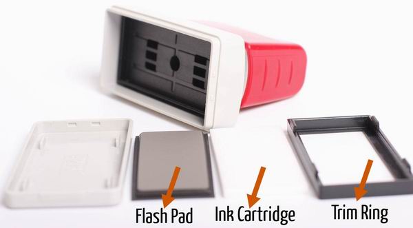 Dual foam flash stamps Rectangle F3267 Imprint size : 32×67mm 