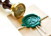 Cooper plate wax seal stamps round dia.30mm 