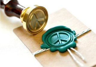 Cooper plate wax seal stamps round dia.30mm 