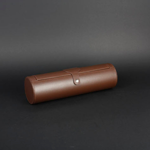 Wine Box Manufacturer Brown PU leather silicone wine bottle holder