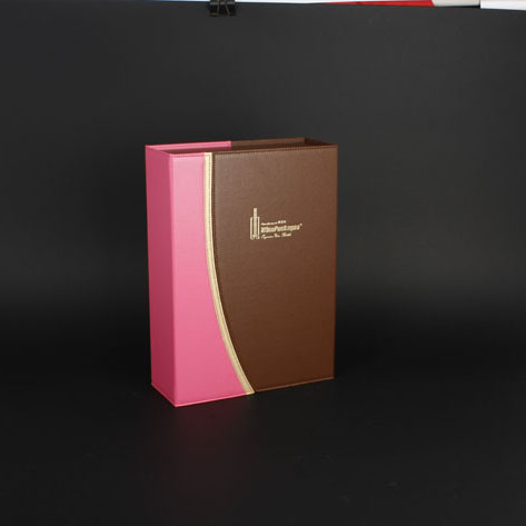 Wine Box Manufacturer Brown leaher wine gift box
