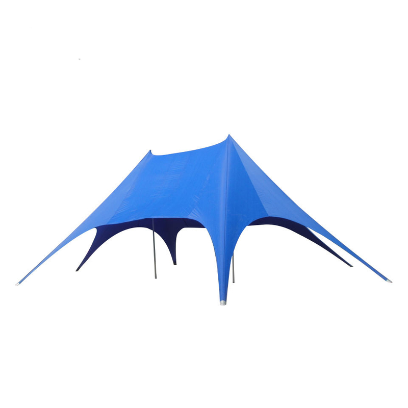 UV-proof Beach Shade Canopy Tent Advertising Outdoor Tents for Events and Weddings Single and Double Pole Star Tent