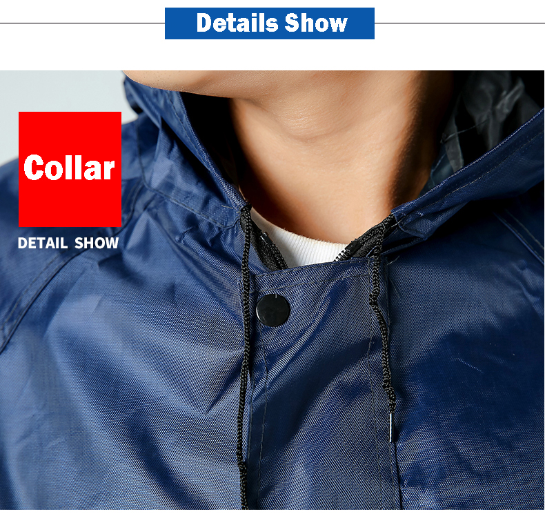 Waterproof Oxford Fabric PVC Coating Reflective Raincoats