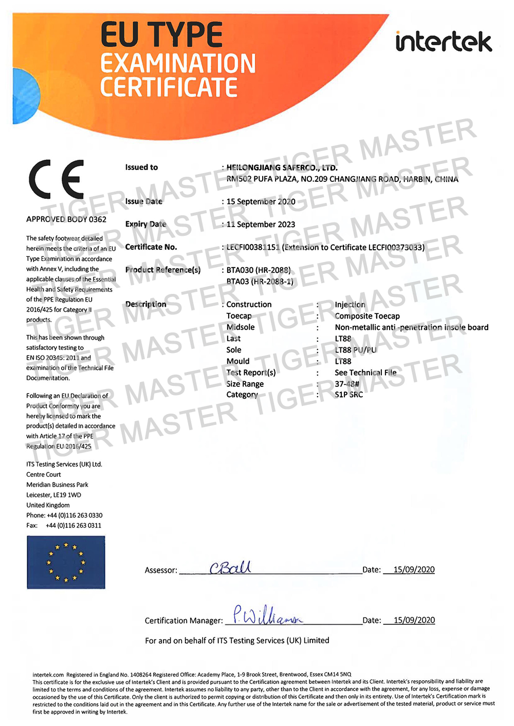 safety shoes CE certificate