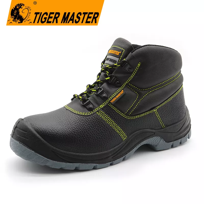 Oil Slip Resistant Construction Safety Shoes Steel Toe And Steel Plate