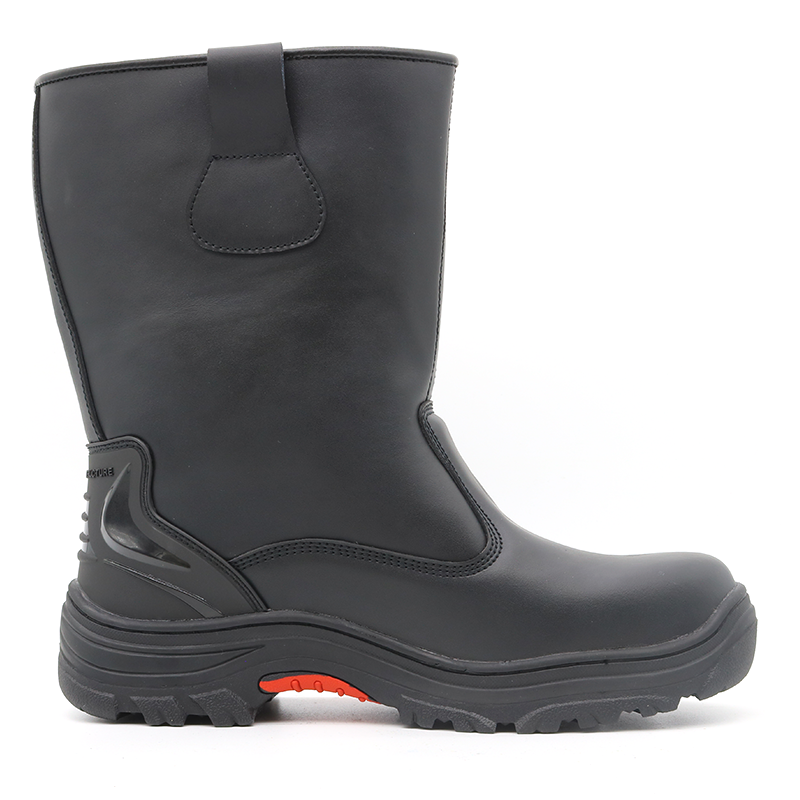 Heat resistance rubber sole no laces welding safety boots