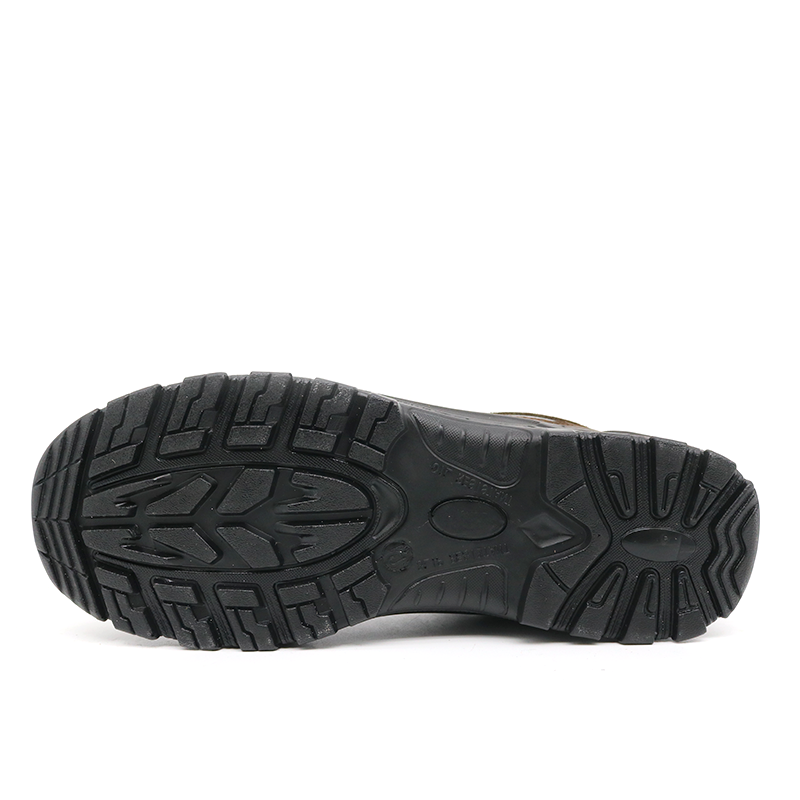Steel Toe Anti Puncture No Laces Safety Shoes Brown
