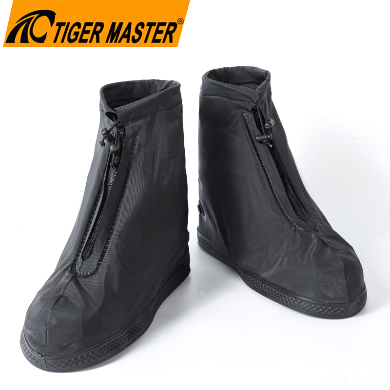 Reusable Folding Waterproof PVC Rain Shoes Cover with Zipper