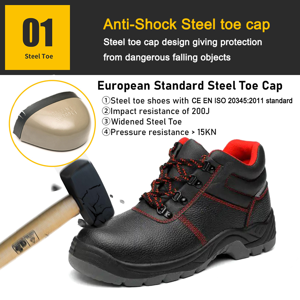 Oil Slip Resistance Steel Toe Safety Shoes for Construction