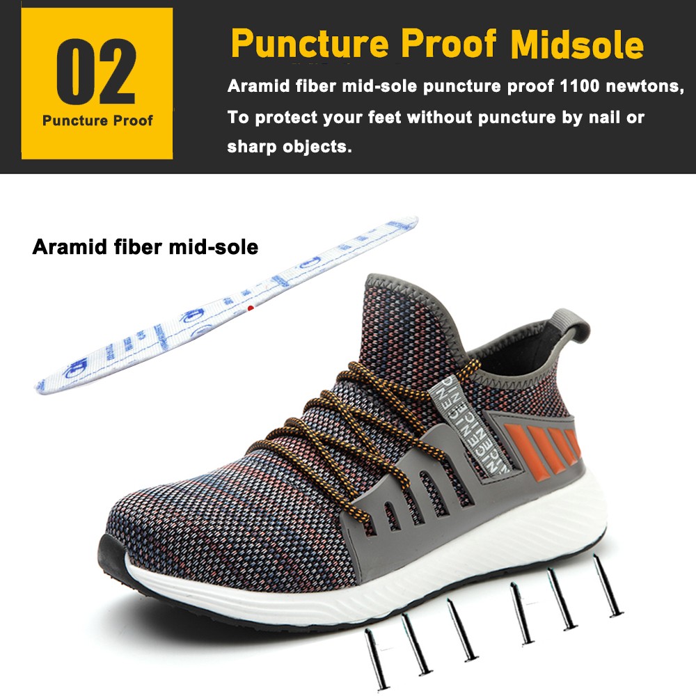 Light Weight Stylish Sport Safety Shoes With Steel Toe