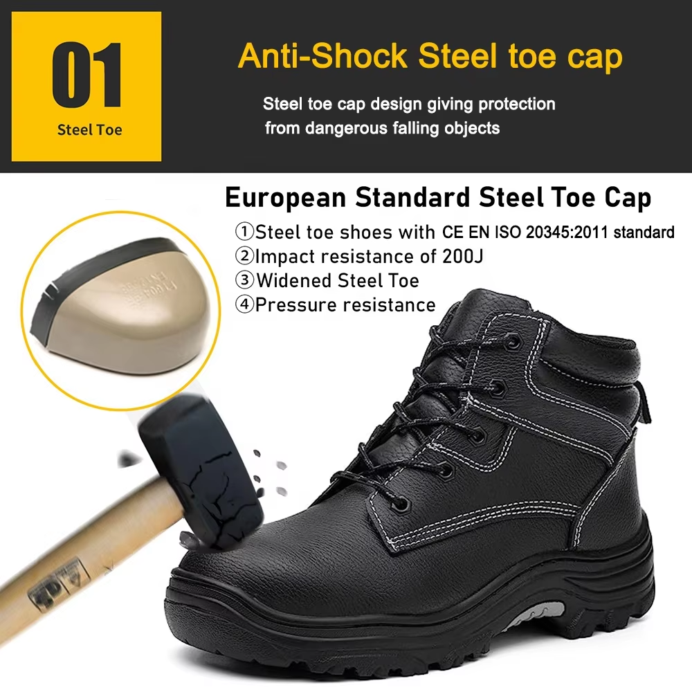 Oil Resistant Anti Slip Mining Safety Shoes Rubber Sole