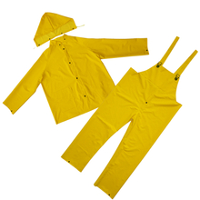 Jacket Trousers Waterproof Yellow PVC Polyester Raincoat American Style