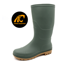 Waterproof Non-slip Green PVC Rain Boots for Garden Farming