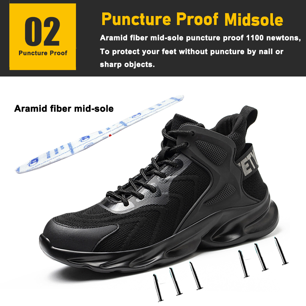 Anti Puncture Steel Toe Work Safety Shoes Sport