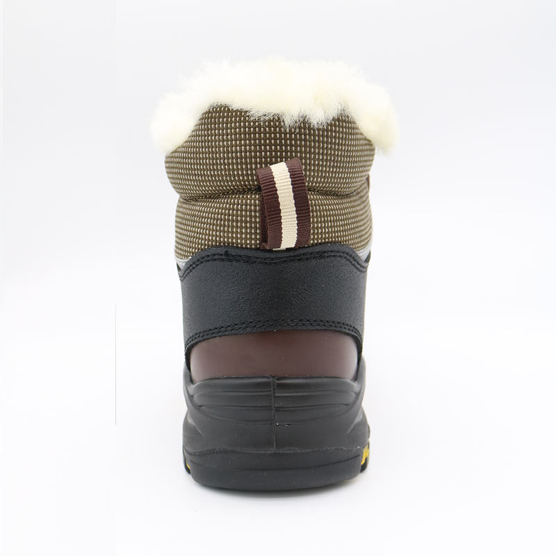 Winter Fiberglass Toe Anti Puncture Leather Safety Shoes 