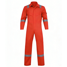 270g Cotton Flame Retardant Anti-static Hi-vis Reflective Workwear Coverall Orange