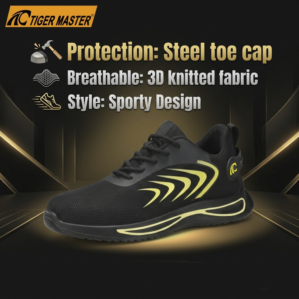 Steel Toe Aramid Mid-sole Fashion Sports Safety Shoes Non-slip
