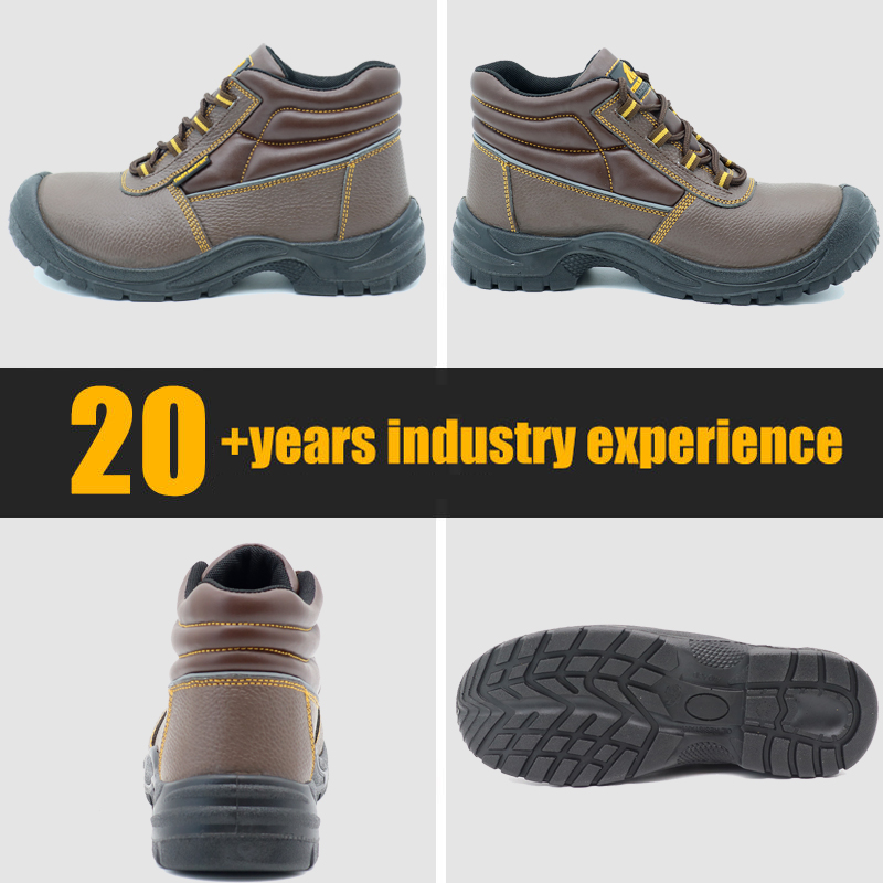 Steel Toe Puncture-proof Leather Construction Safety Boots for Men