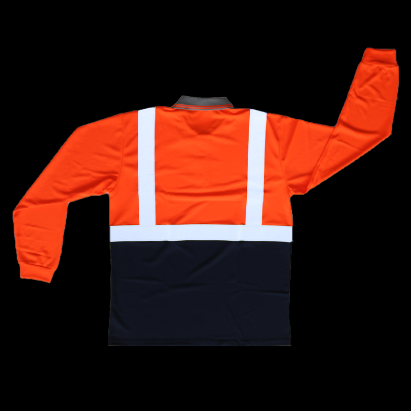 Long Sleeves Polyester High Visibility Reflective T-shirt for Workers