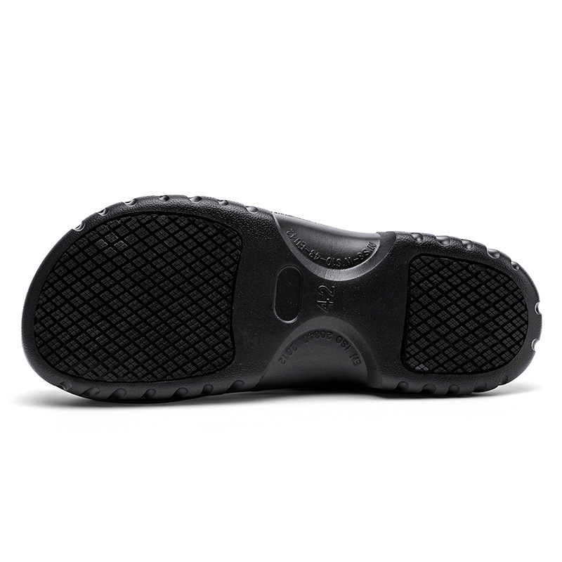 Black Anti-skid Steel Toe Eva Chef Safety Shoes for Kitchen Waterproof