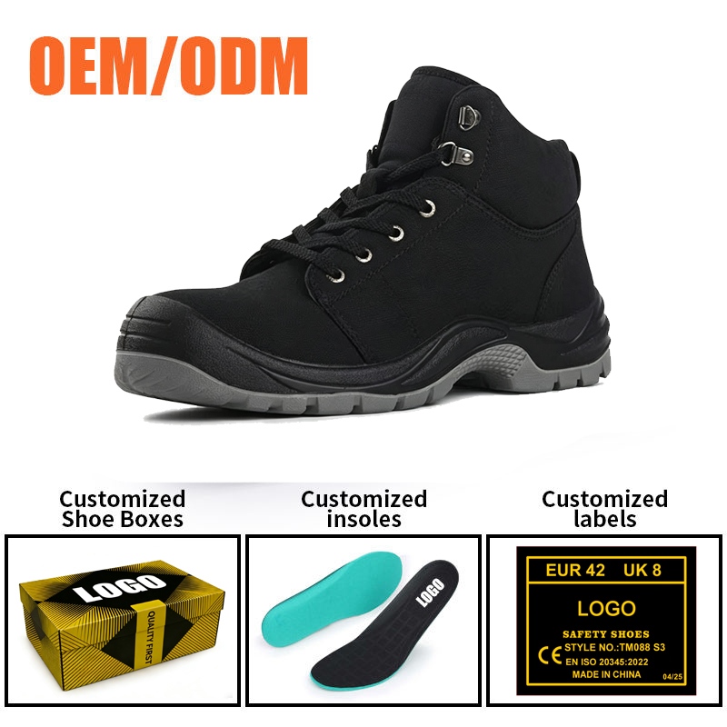 Canvas Upper Anti-slip Steel Toe Safety Shoes for Men