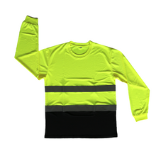 Polyester Long Sleeves Round Neck Reflective T Shirt for Workers