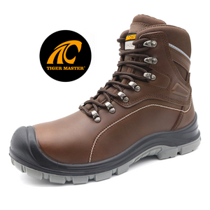 Genuine Leather Steel Toe High Quality Safety Boots for Industrial