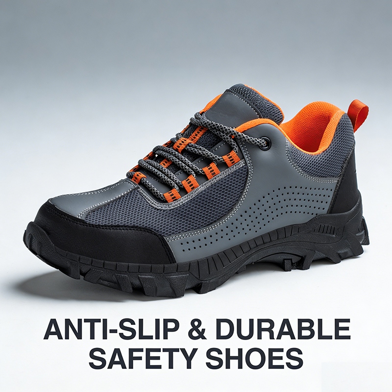 Steel Toe Mining Safety Shoes Rubber Sole for Men