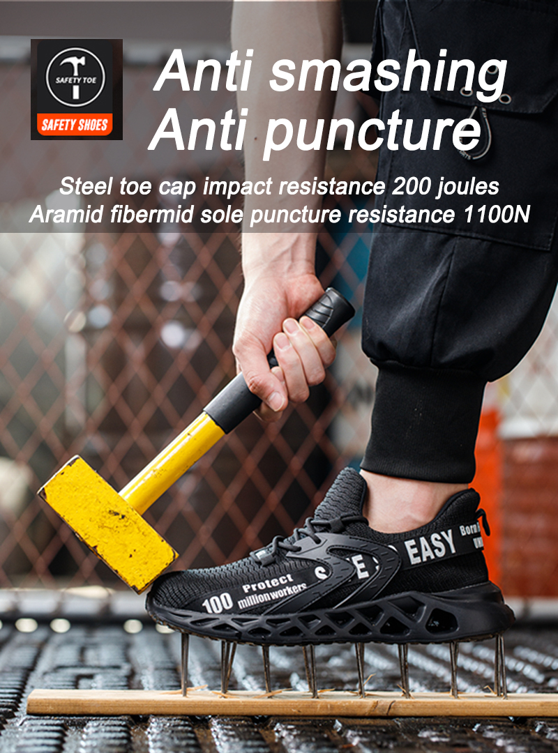 Lightweight Fashion Sport Safety Shoes Steel Toe for Unisex