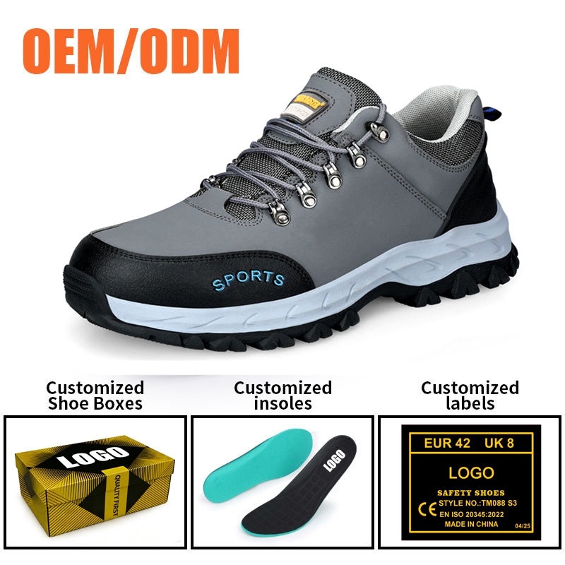 Anti-slip Steel Toe Safety Work Shoes Rubber Sole