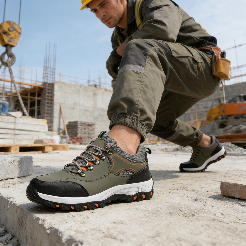 Steel Toe Anti-puncture Hiking Safety Shoes Slip Resistant
