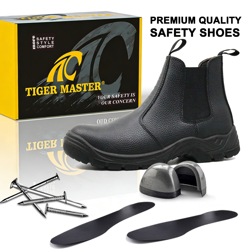 Steel Toe Construction Safety Footwear No Laces