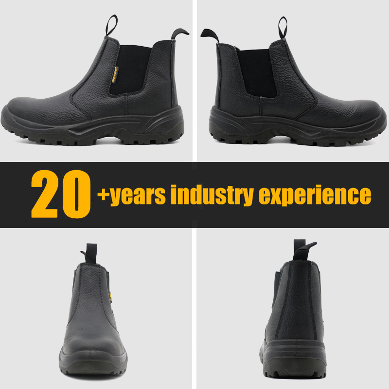 Metal-free Composite Toe Leather Construction Safety Boots without Lace