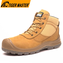 Nubuck Leather High Quality Safety Boots with Fiberglass Toe for Men