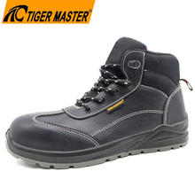 Mid Cut Leather Industrial Safety Shoes for Women with Steel Toe